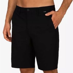 HURLEY Men's Phantom Walk-Shorts Cotton Black Size 34